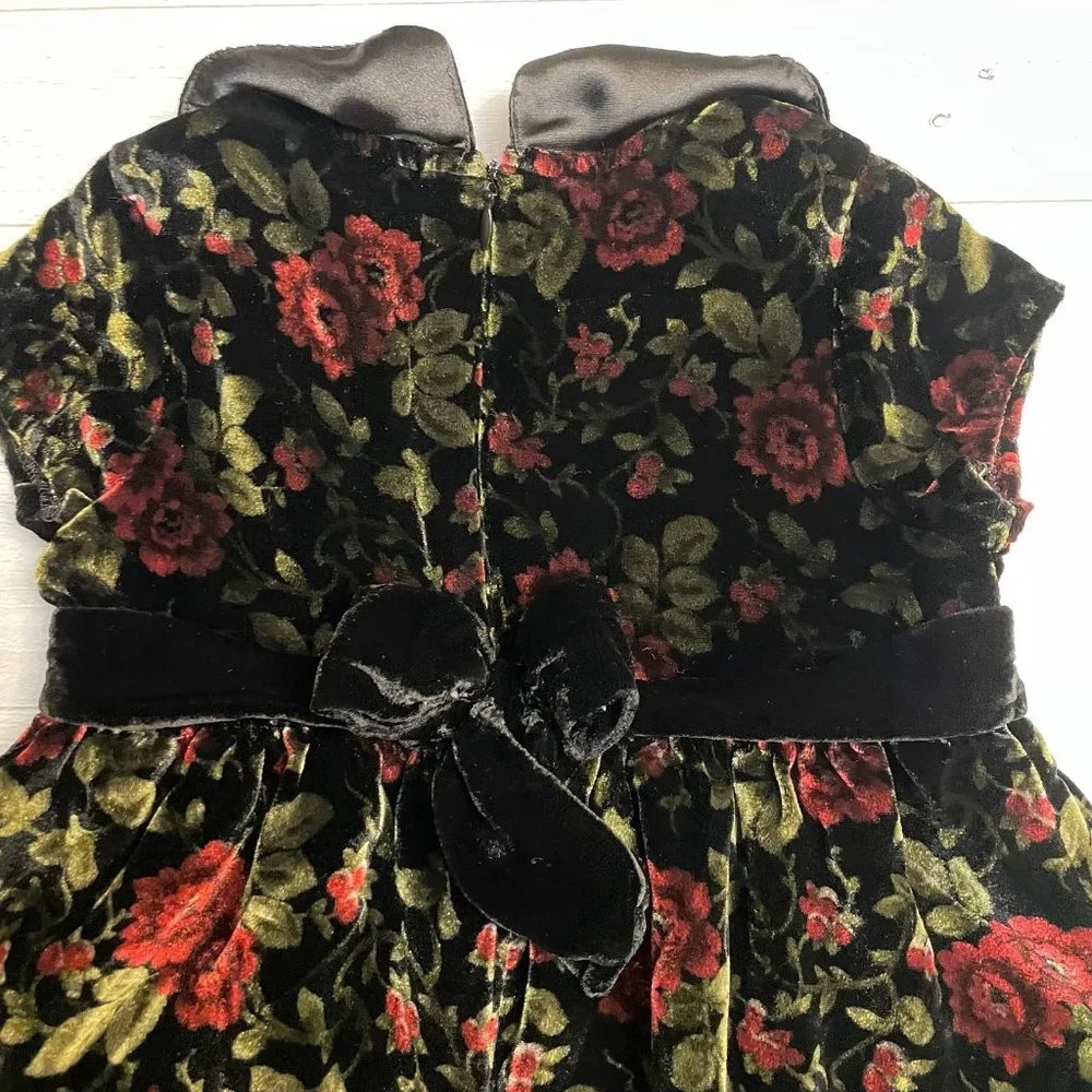 Gymboree‎ girls velour floral dress size 5